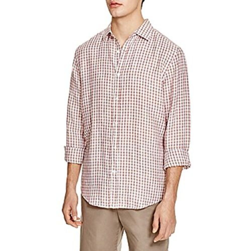 Linen Check Regular Fit Button-Down Shirt
